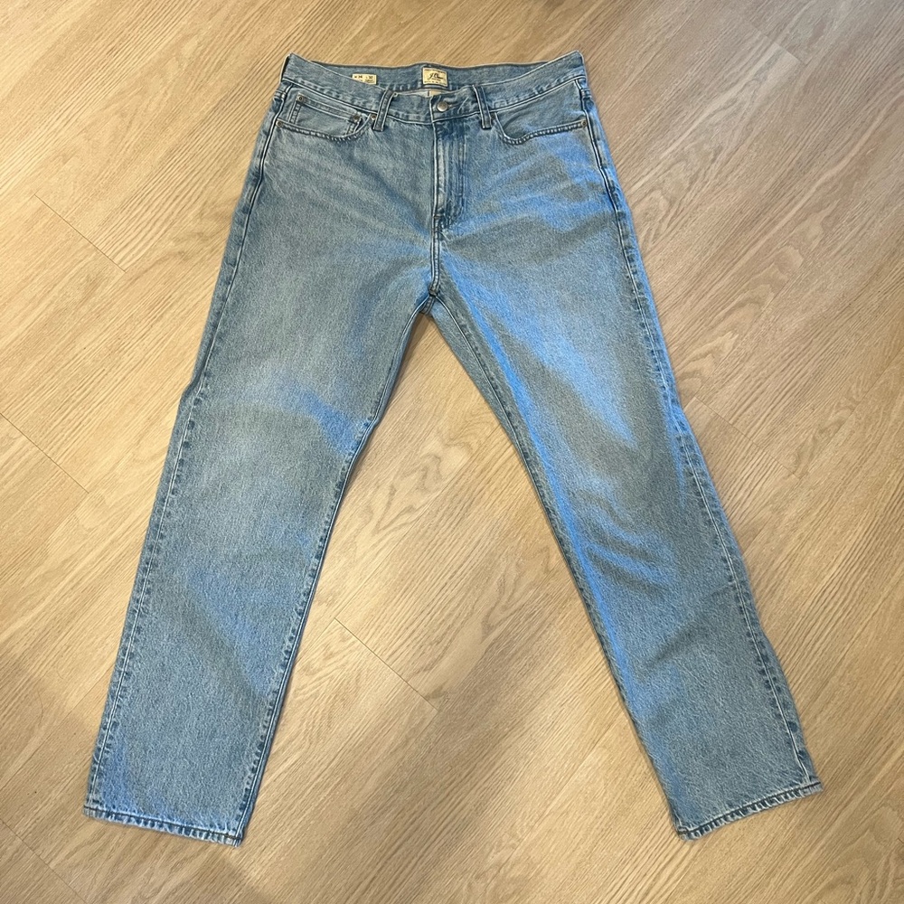 Jcrew Lightwash Classic Straight Jeans 34x32